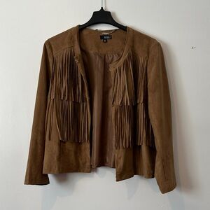 Anna & Ava Brown Suede Fringe Jacket